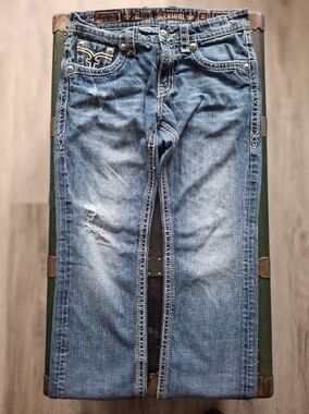Rock Revival Relaxed Straight Jeans Mens Size 32